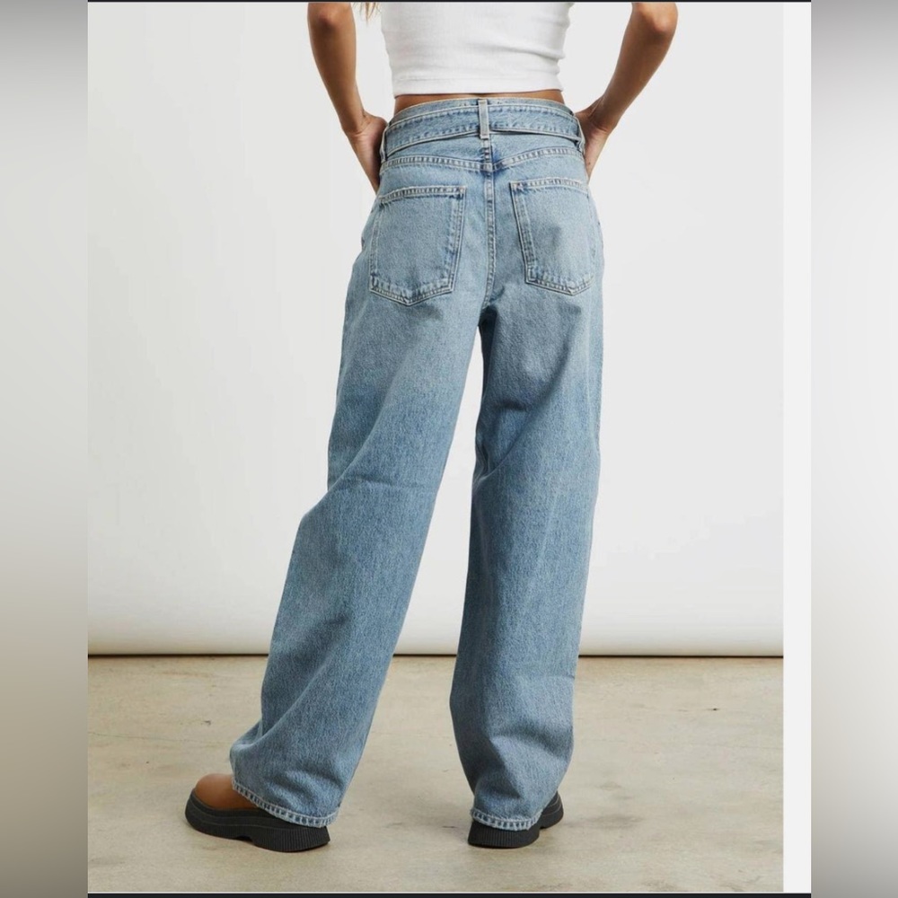 Agolde Light Blue Straight Leg Jeans - Picture 2 of 10